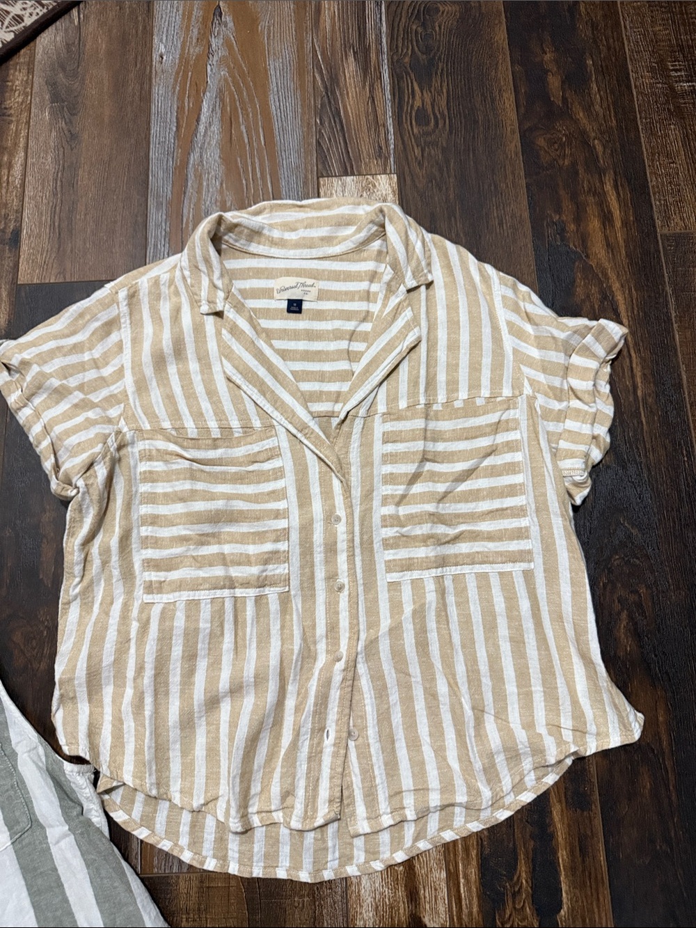 Striped Button-Front Tops - Picture 2 of 4
